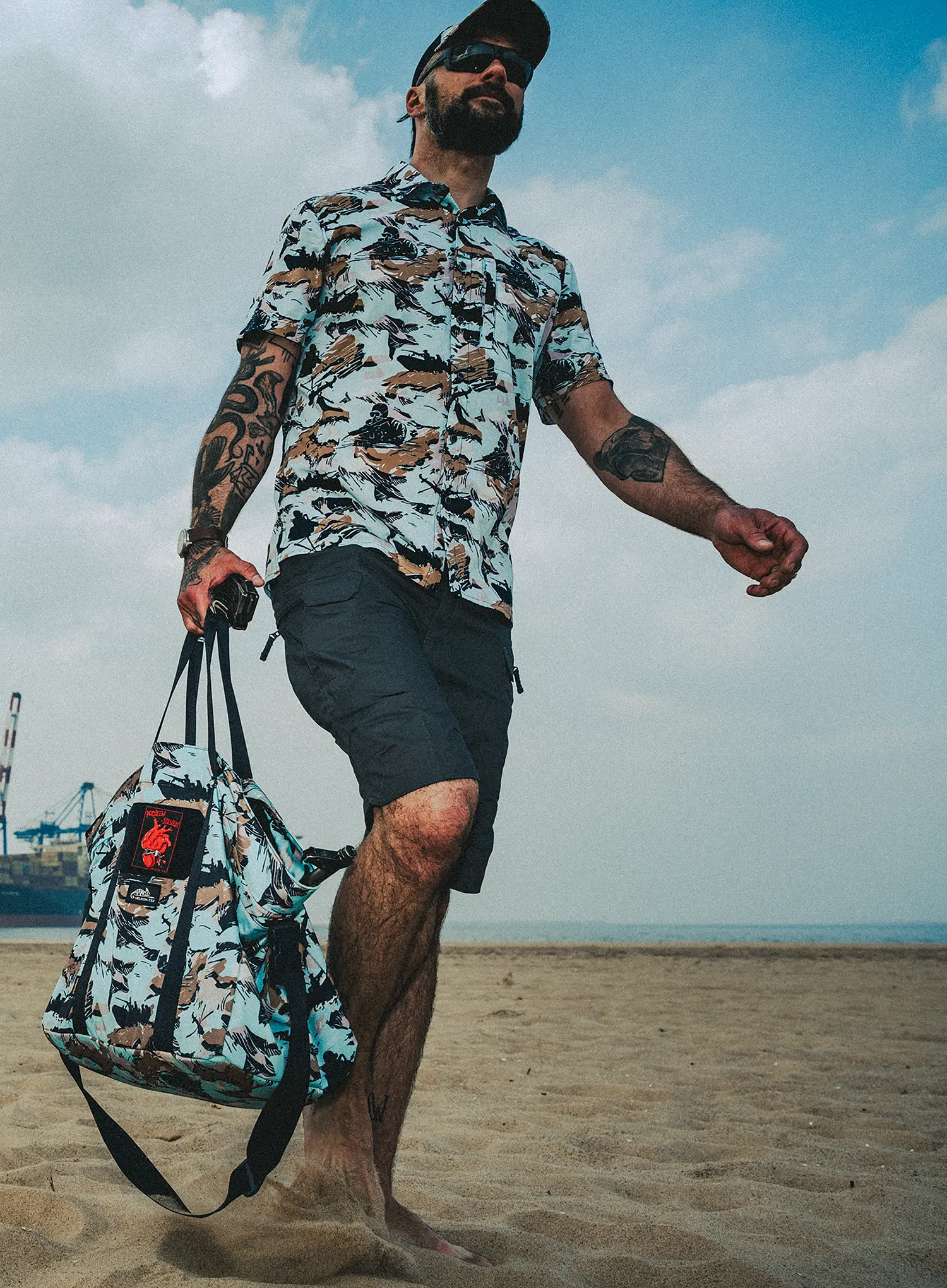 Košile Helikon-Tex Tactical Hawaiian Short Sleeve - pacific