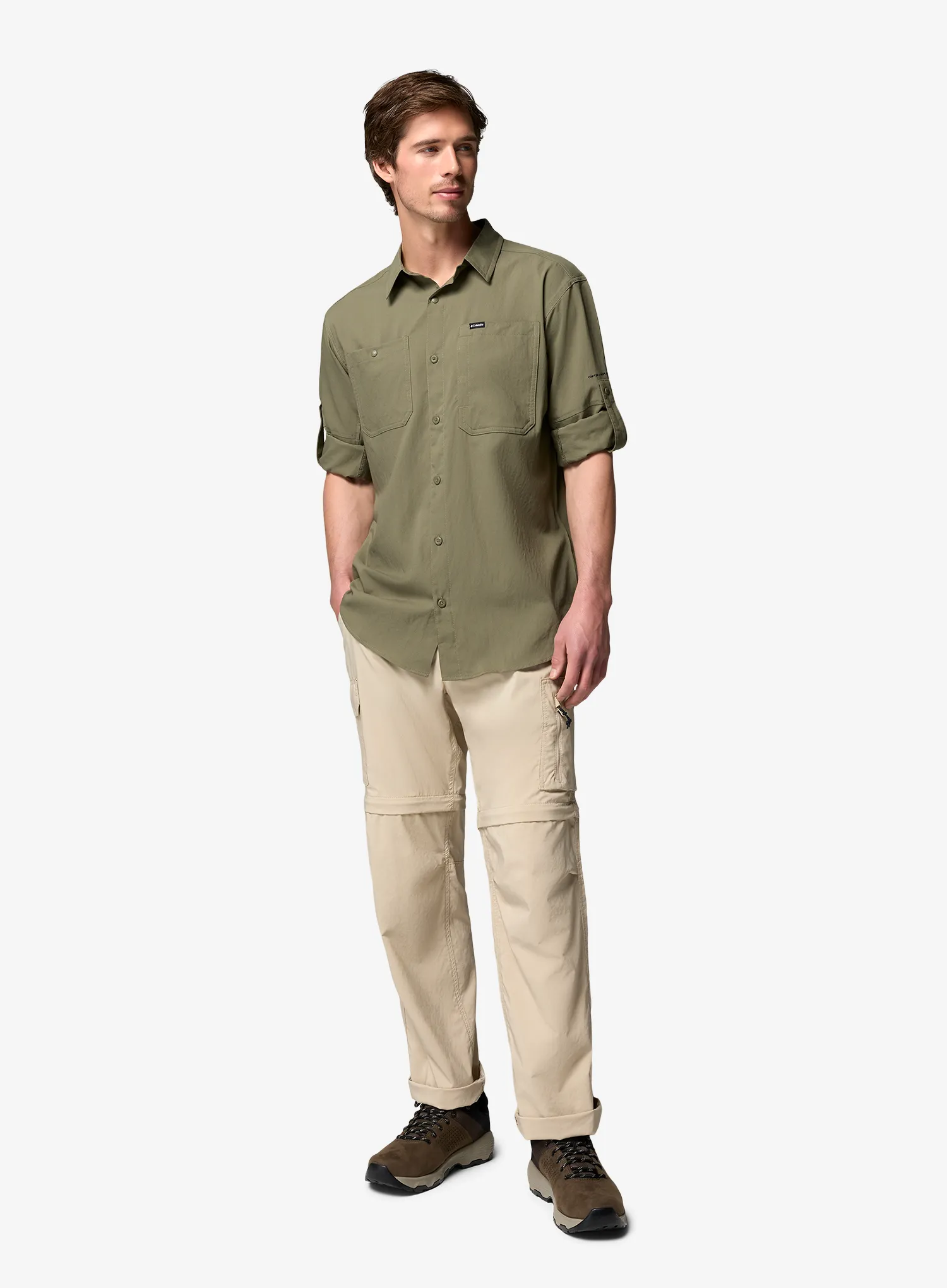 Košile Columbia Silver Ridge Utility II LS Shirt - stone green