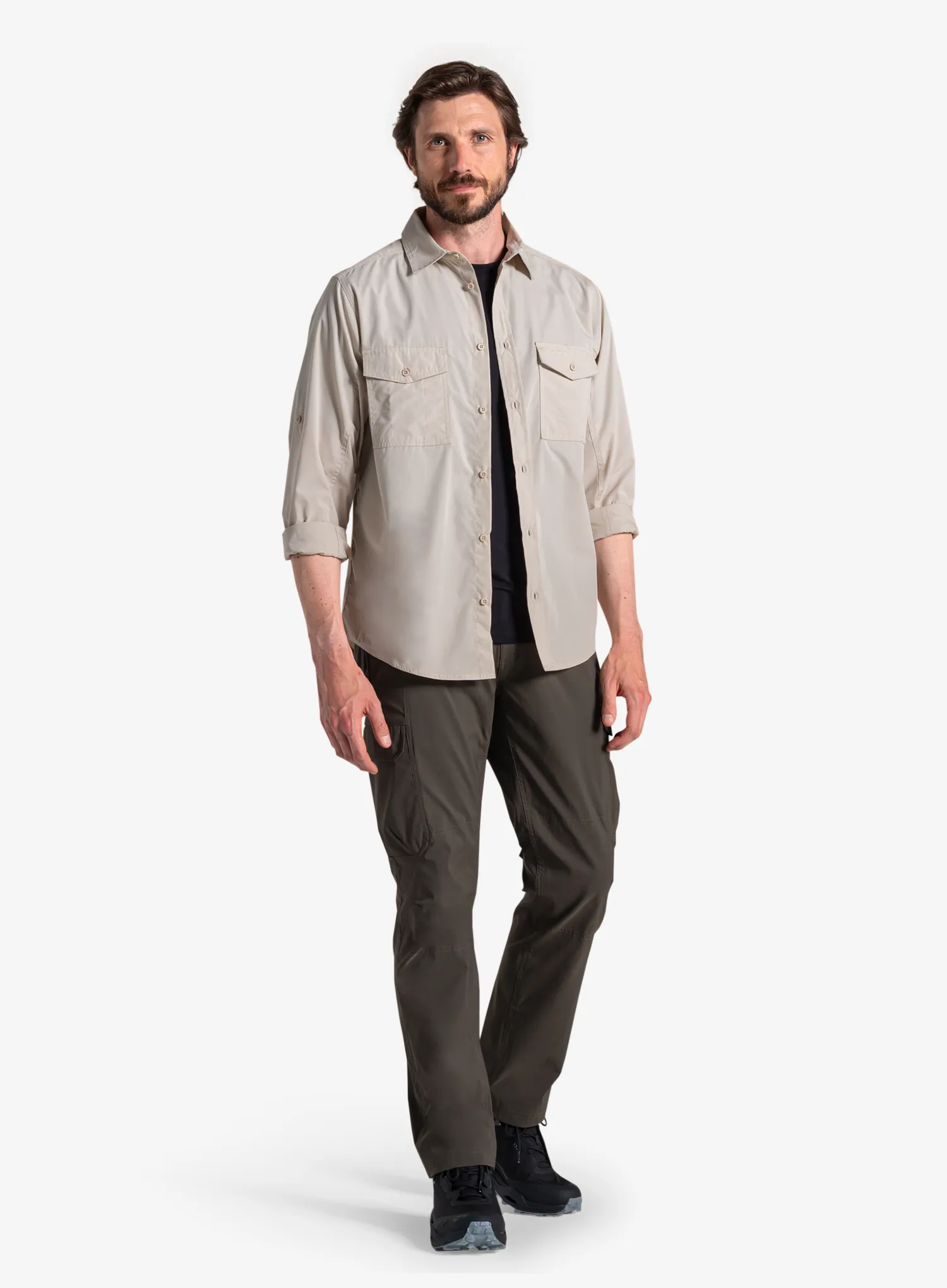 Košile Craghoppers Kiwi II Long Sleeved Shirt - oatmeal