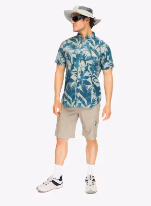 Turistická košile Columbia Rapid Rivers Printed Short Sleeve Shirt - everblue/botaniflage