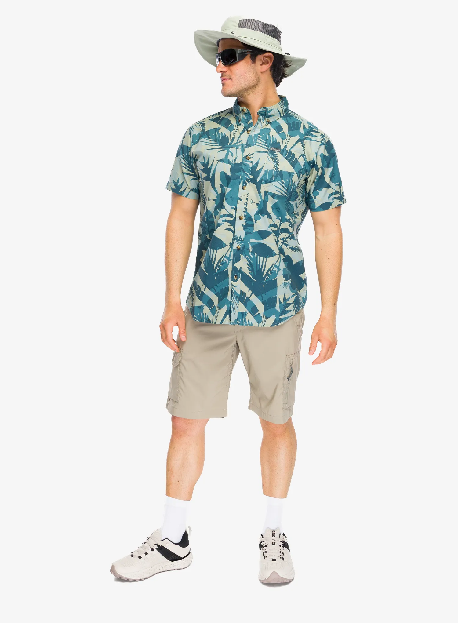 Turistická košile Columbia Rapid Rivers Printed Short Sleeve Shirt - everblue/botaniflage