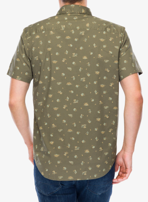 Turistická košile Columbia Rapid Rivers Printed Short Sleeve Shirt - stone green deserted