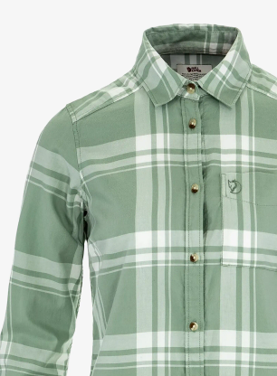 Dámská turistická košile Fjallraven Ovik Lite Flannel Shirt - misty green/eggshell