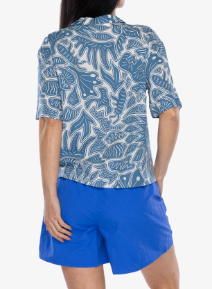 Dámská turistická košile Patagonia Tidal Threads Shirt - bees and flowers/still blue