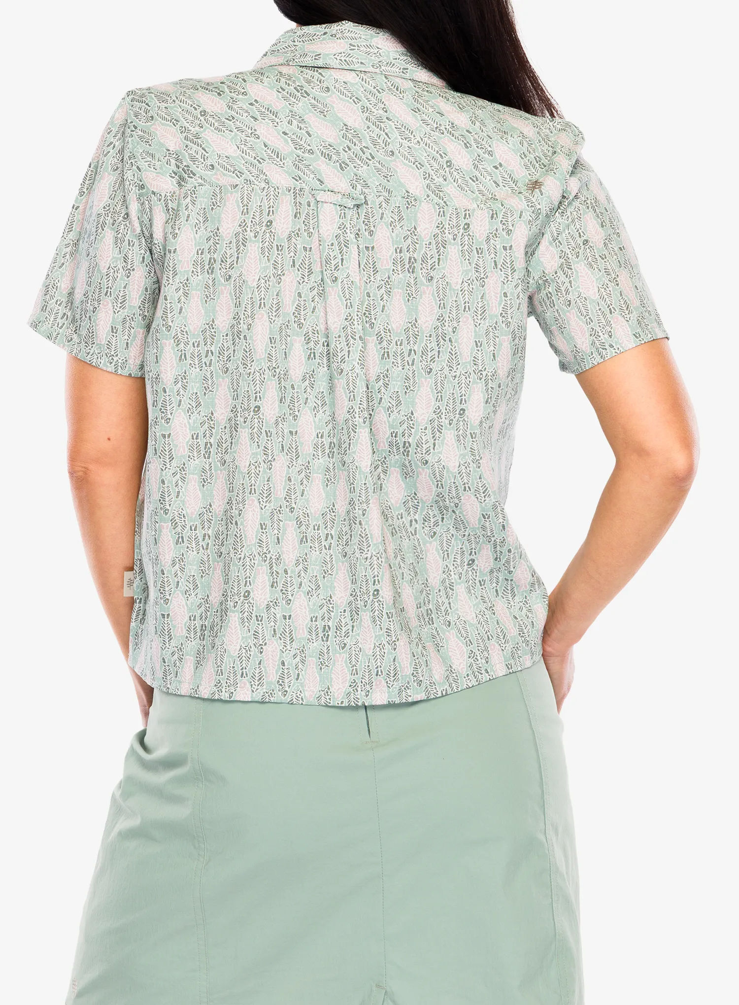 Dámská turistická košile Royal Robbins Camino Pucker S/S - sage leaf fish pt