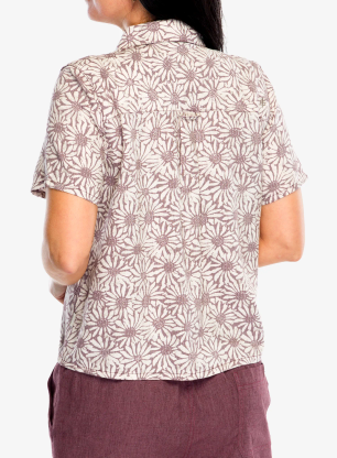 Dámská turistická košile Royal Robbins Camino Pucker S/S - wild rhubarb caledonia pt