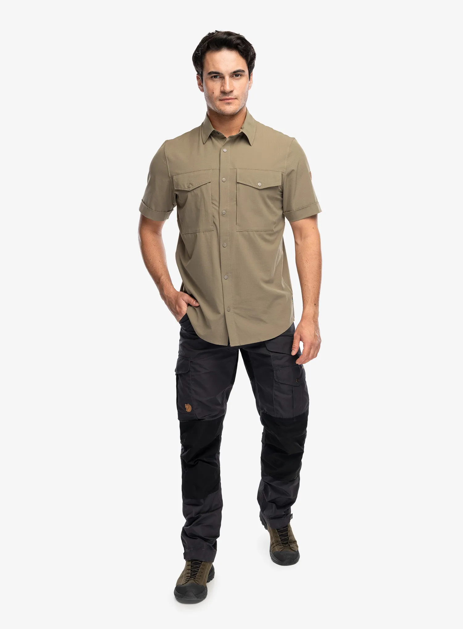 Turistická košile Fjallraven Abisko Trekking Shirt SS - light olive