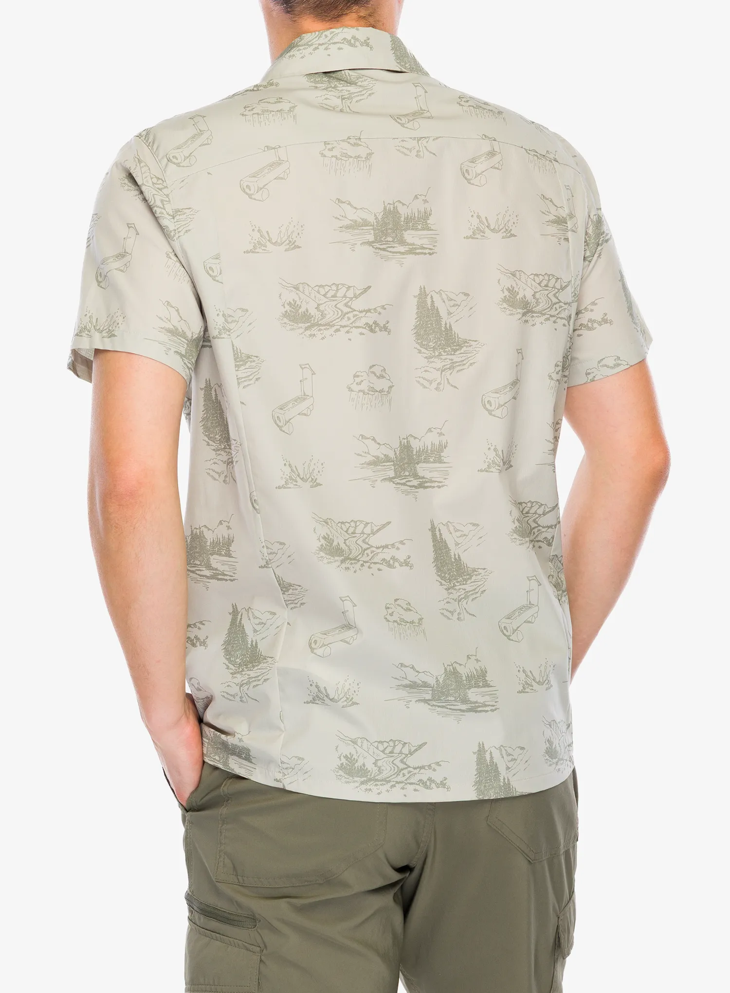Turistická košile Odlo Essential S/S Print Shirt S/S - agate gray