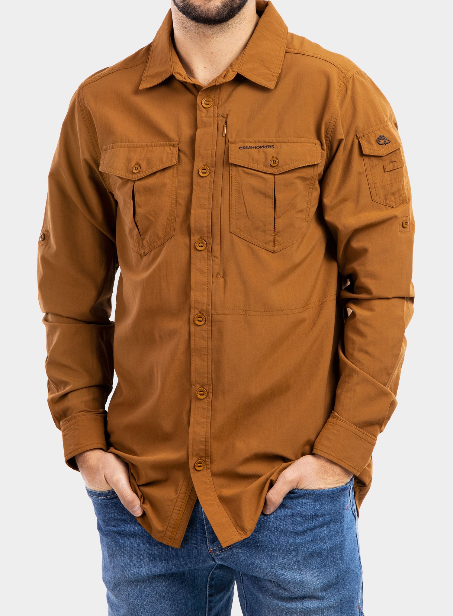 Košile Craghoppers NosiLife Adventure II L/S Shirt - rubber