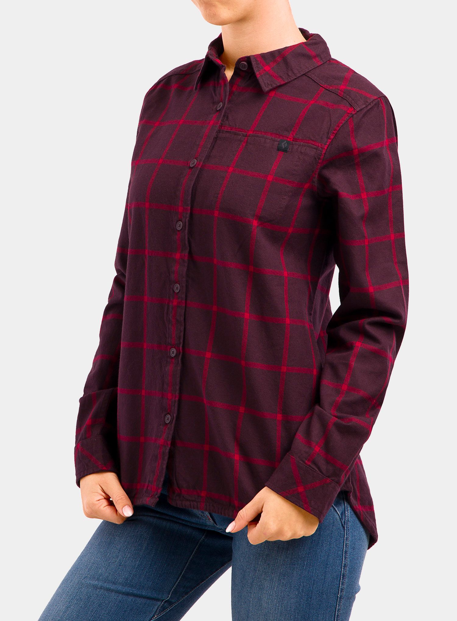 Dámská košile Black Diamond Serenity LS Flannel Shirt - bord./verm