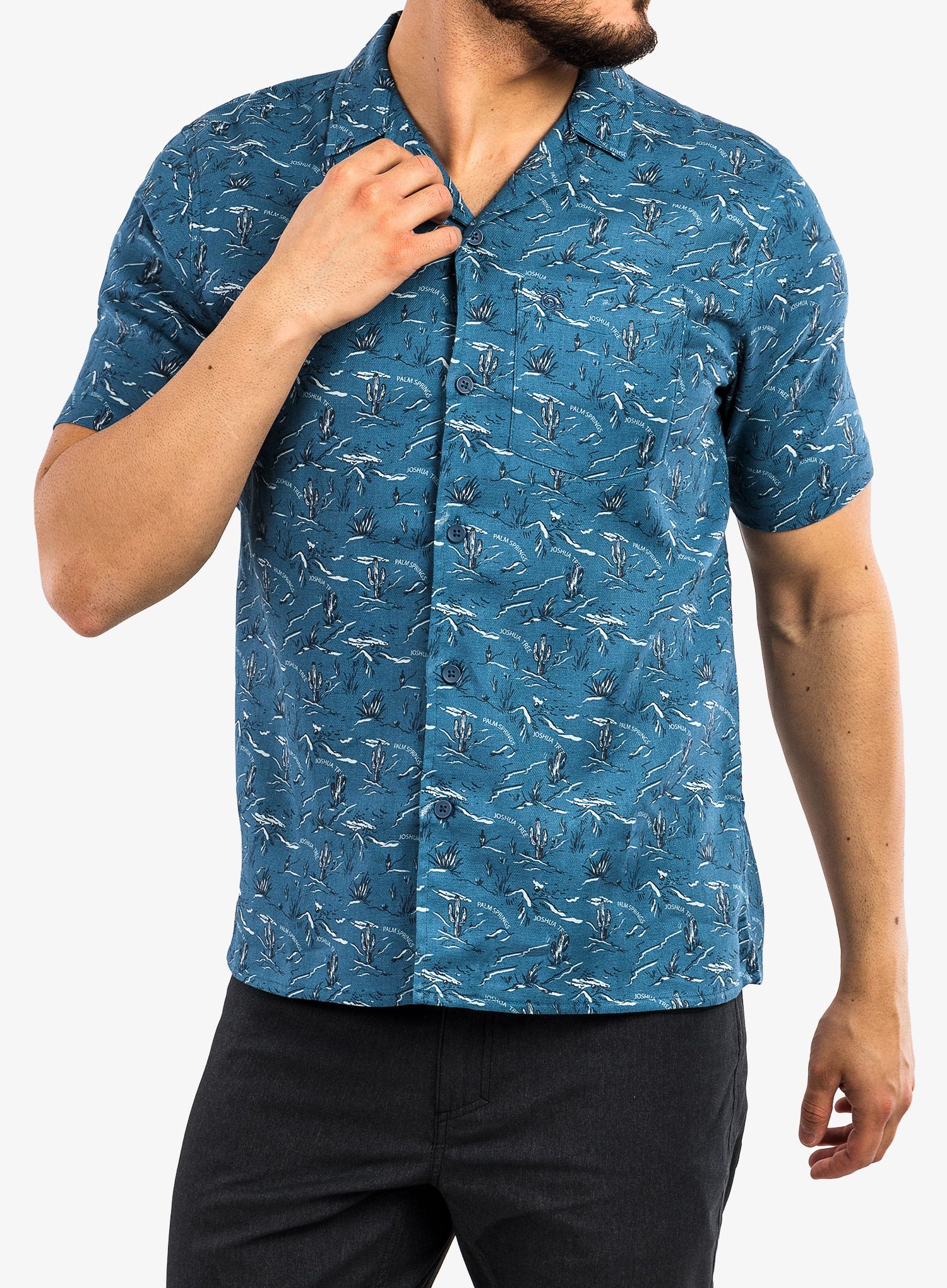Cestovní košile Craghoppers NosiBotanical Hula S/S - blue print