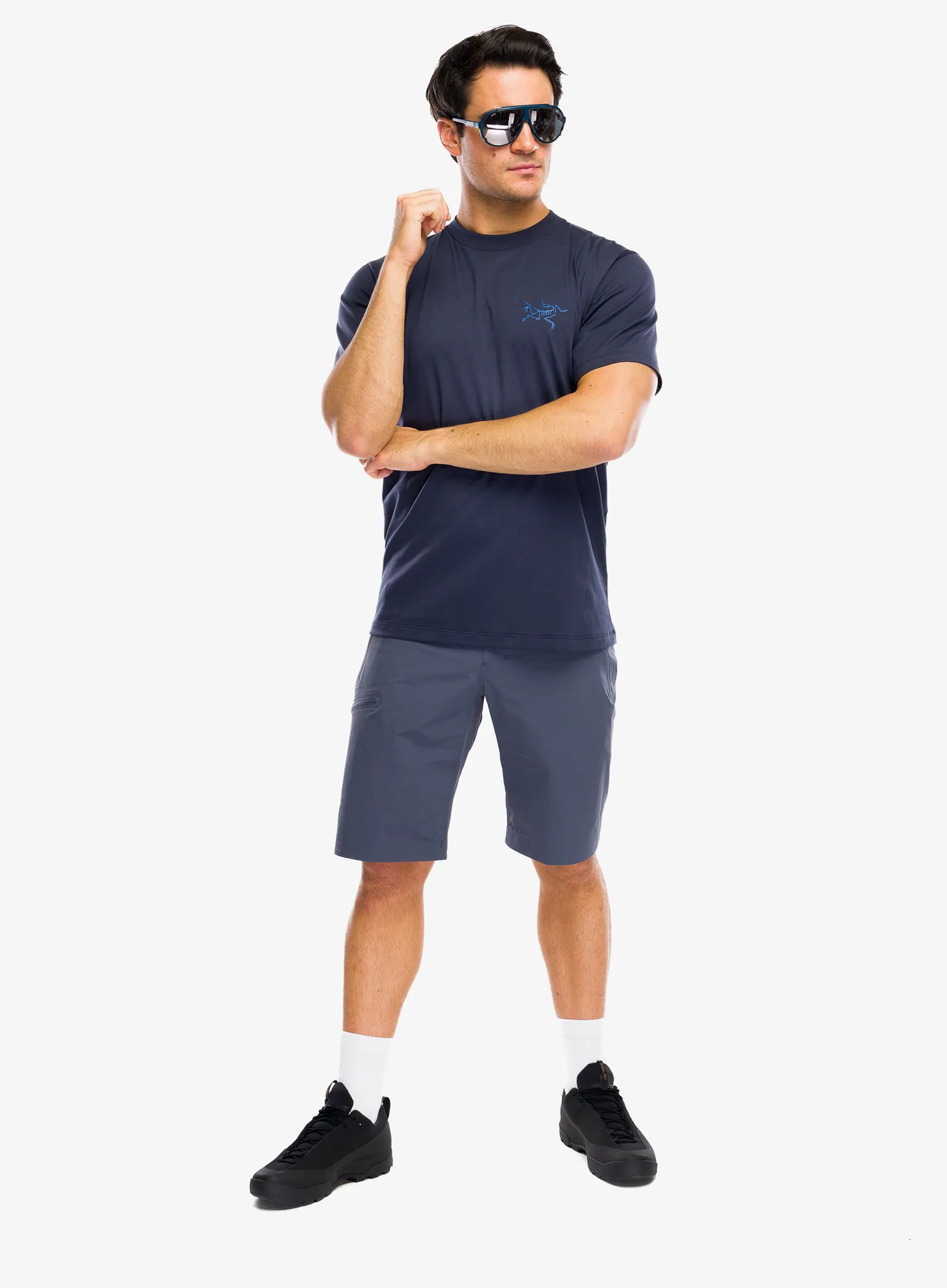 Bavlněné tričko Arcteryx Kragg SL Cotton Shirt SS - black sapphire