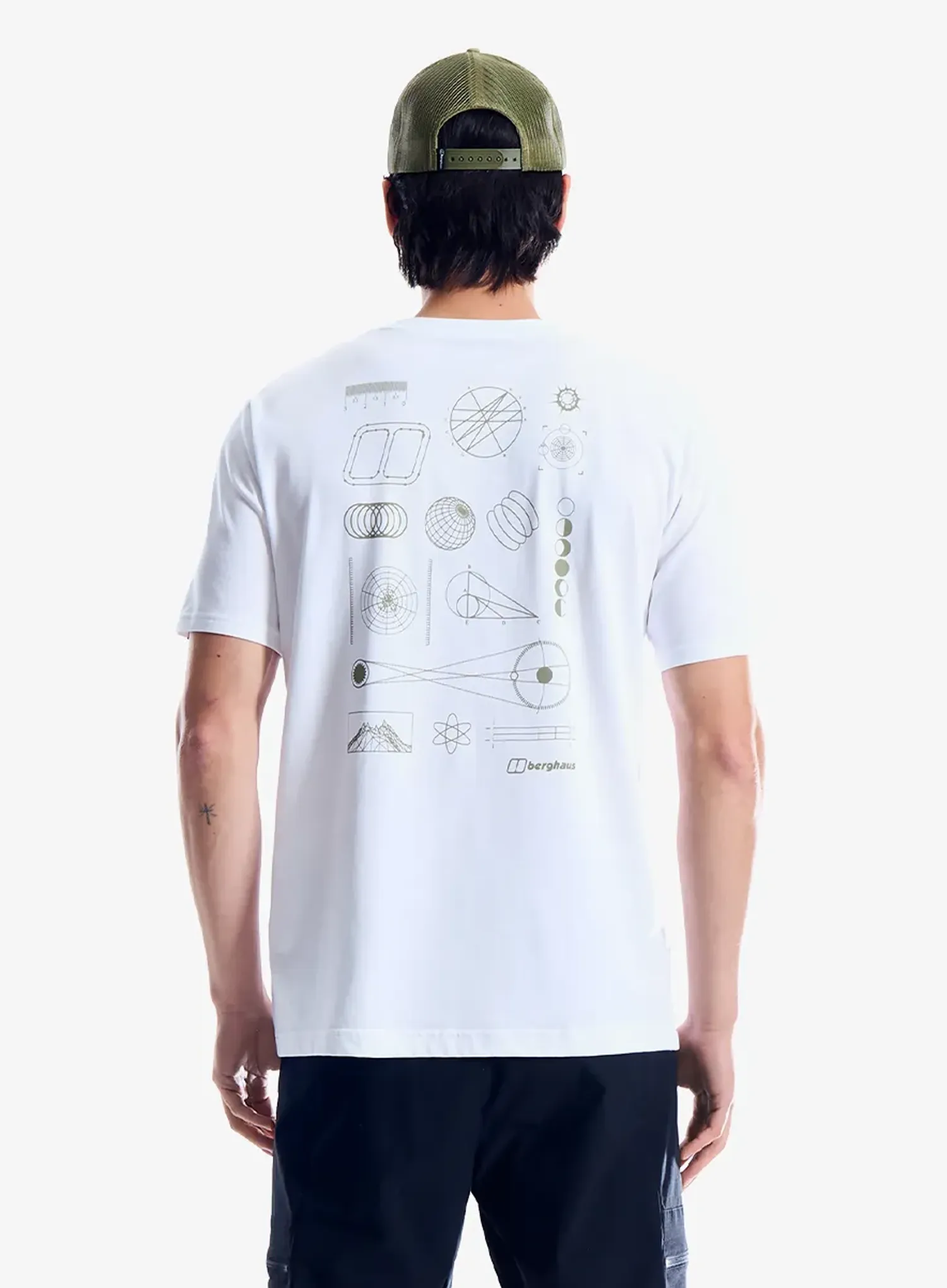 Bavlněné tričko Berghaus Geo Mountaintry Essential Tee Am - pure white