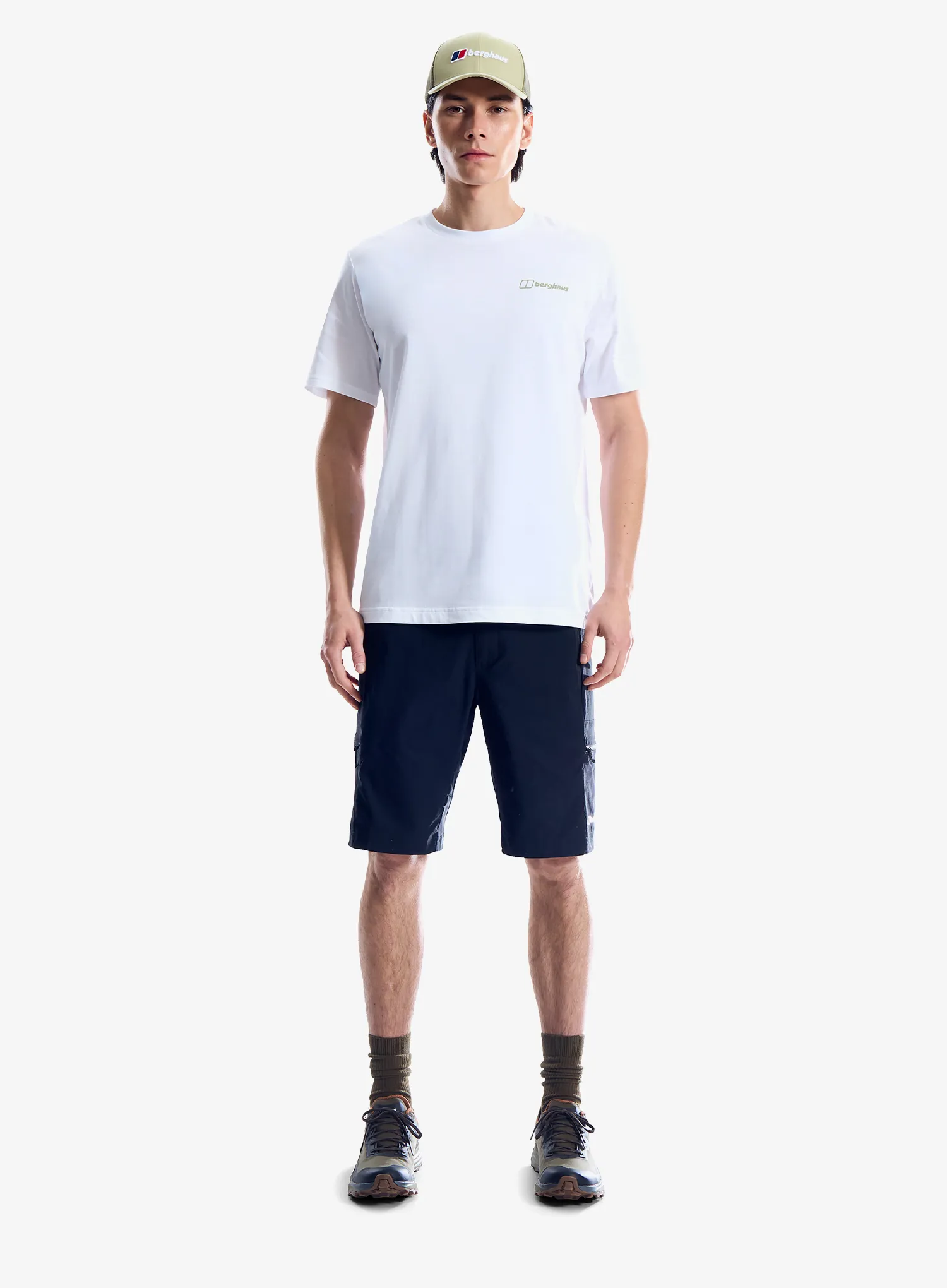 Bavlněné tričko Berghaus Geo Mountaintry Essential Tee Am - pure white