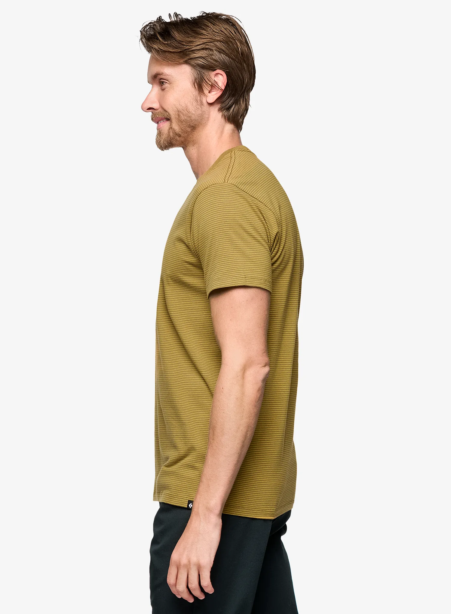 Bavlněné tričko Black Diamond BD Stripe SS Tee - dark curry/amber