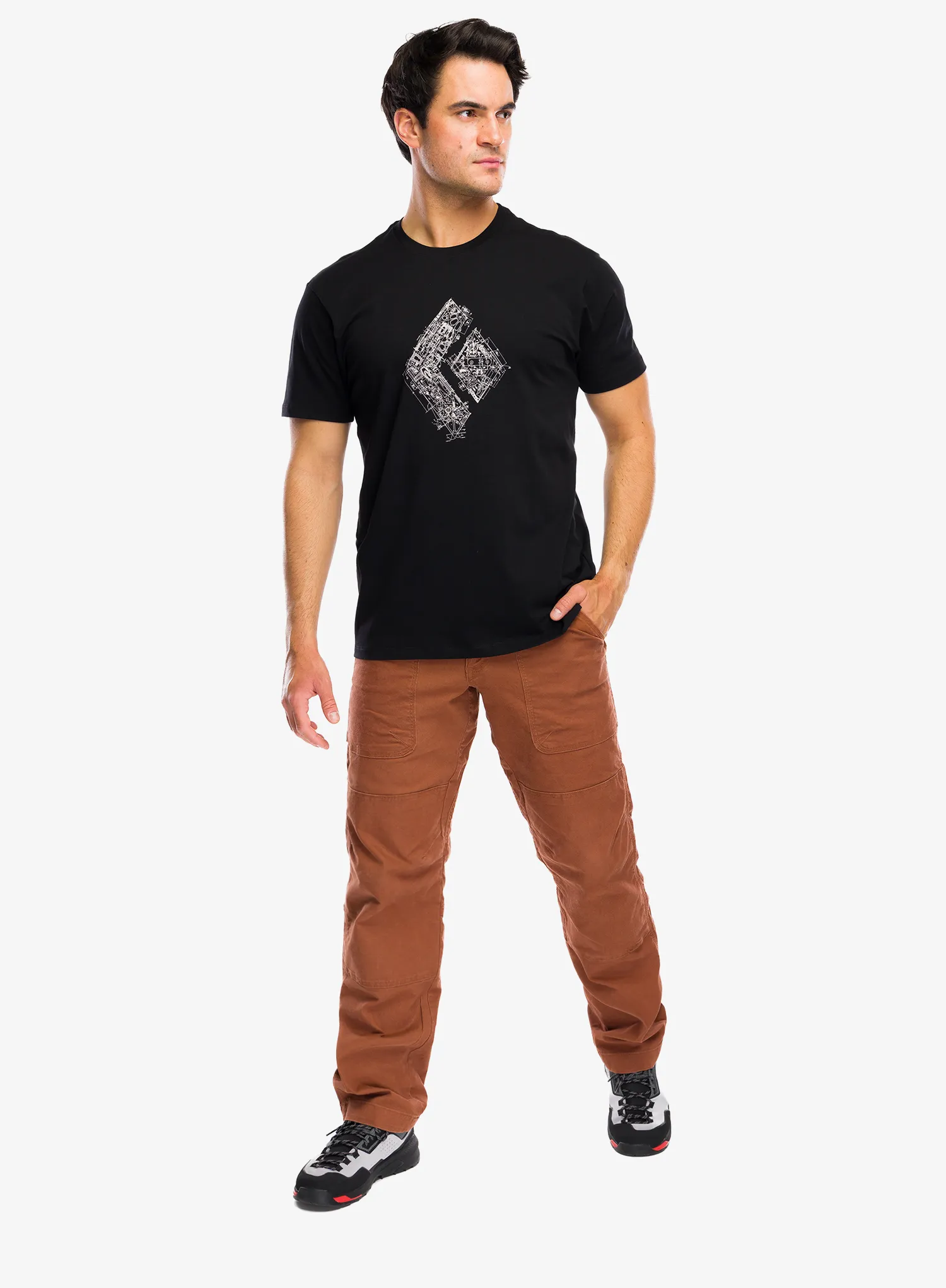 Bavlněné tričko Black Diamond Engineered Diamond SS Tee - black