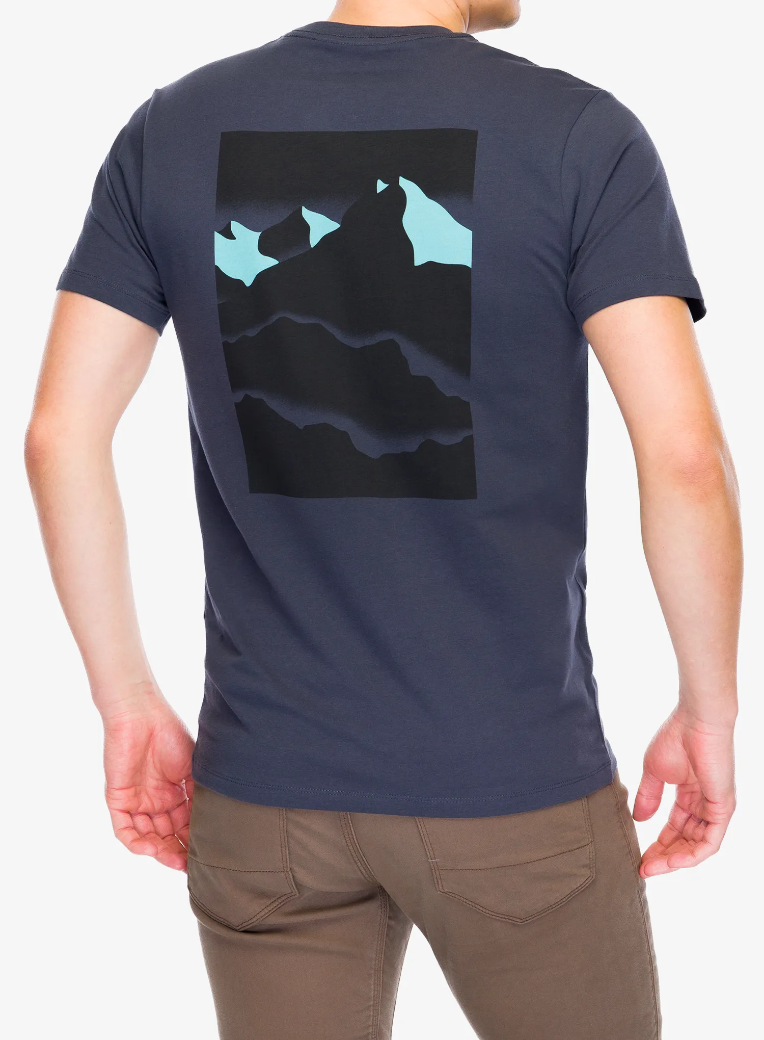 Bavlněné tričko Black Diamond Mountainscape SS Tee - charcoal