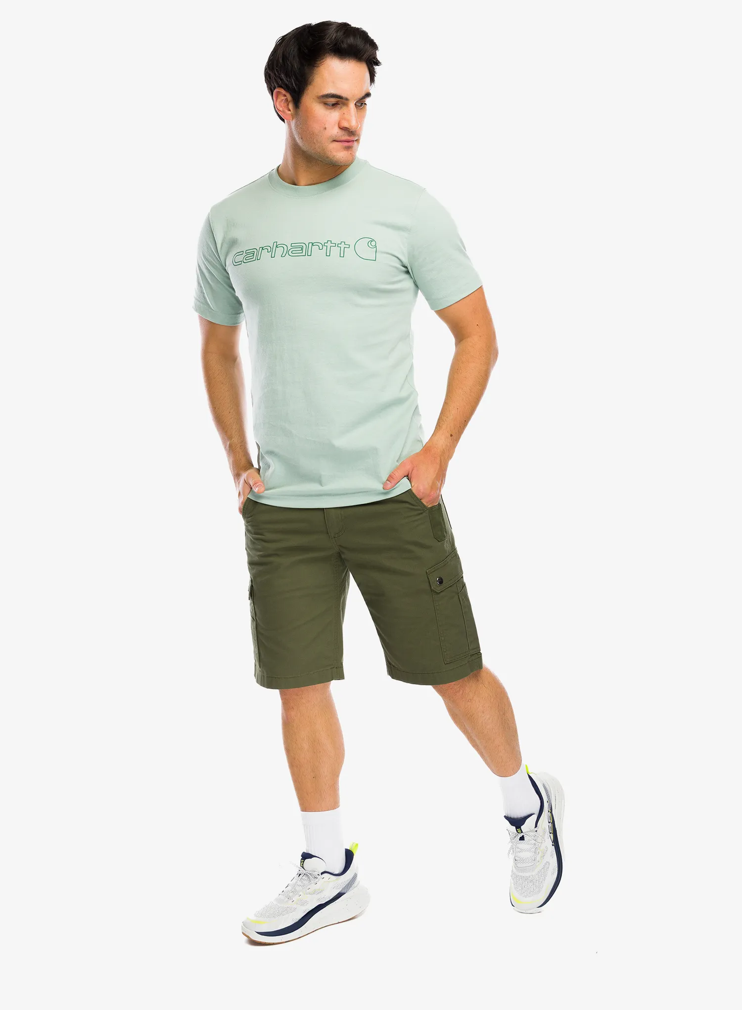 Bavlněné tričko Carhartt Core Logo T-Shirt S/S - seabrook