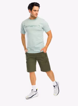 Bavlněné tričko Carhartt Core Logo T-Shirt S/S - seabrook