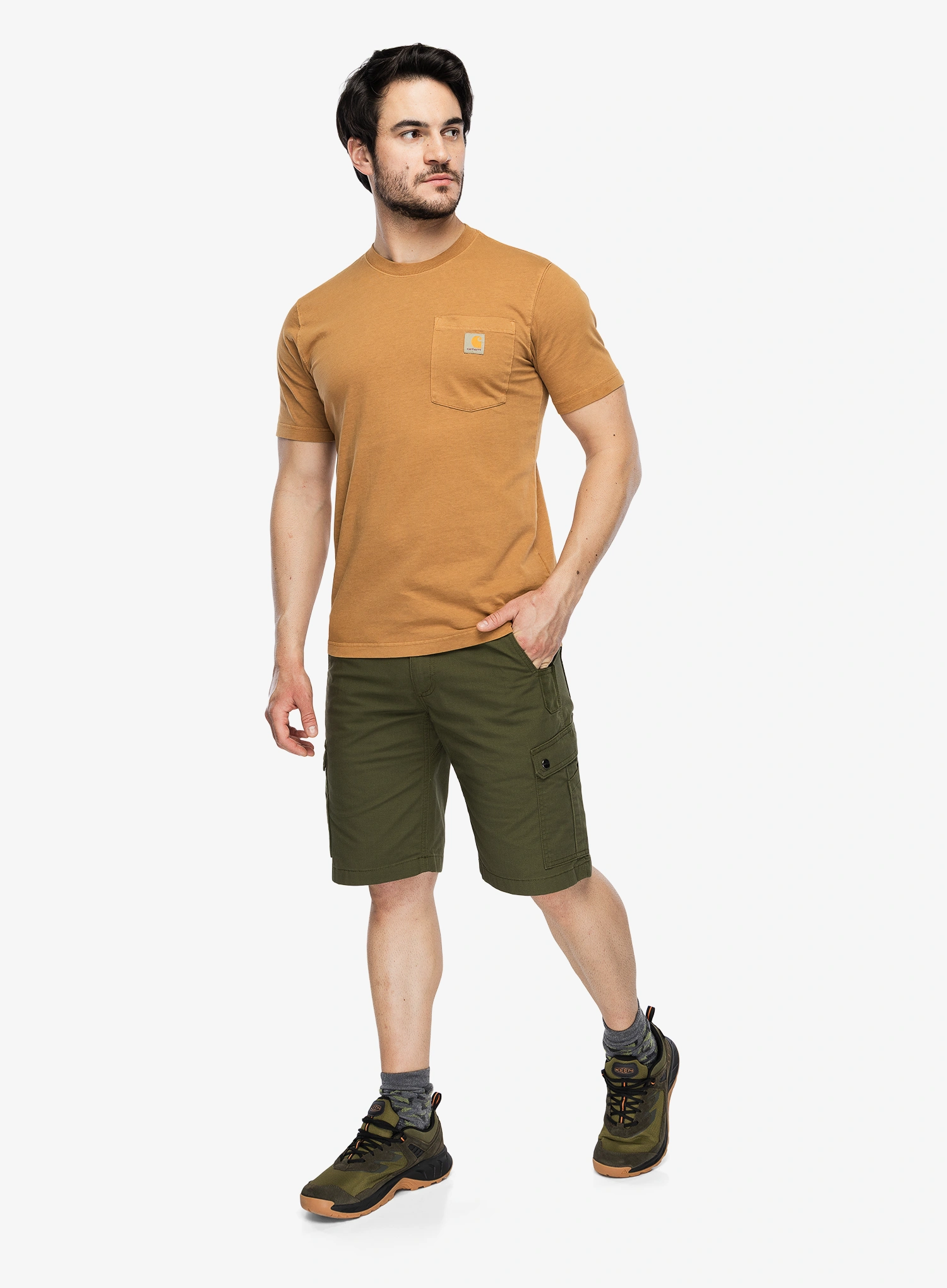 Bavlněné tričko Carhartt Irvine Relaxed Garment Dyed T-Shirt - carhartt brown