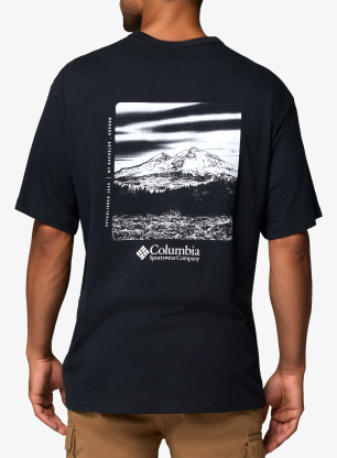 Bavlněné tričko Columbia CSC Heavyweight Back Graphic Tee - black/photoreal