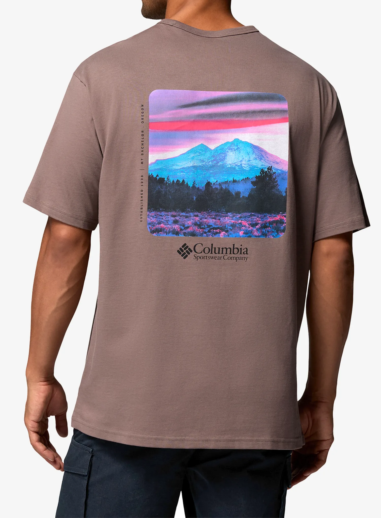 Bavlněné tričko Columbia CSC Heavyweight Back Graphic Tee - iron/photoreal cmyk