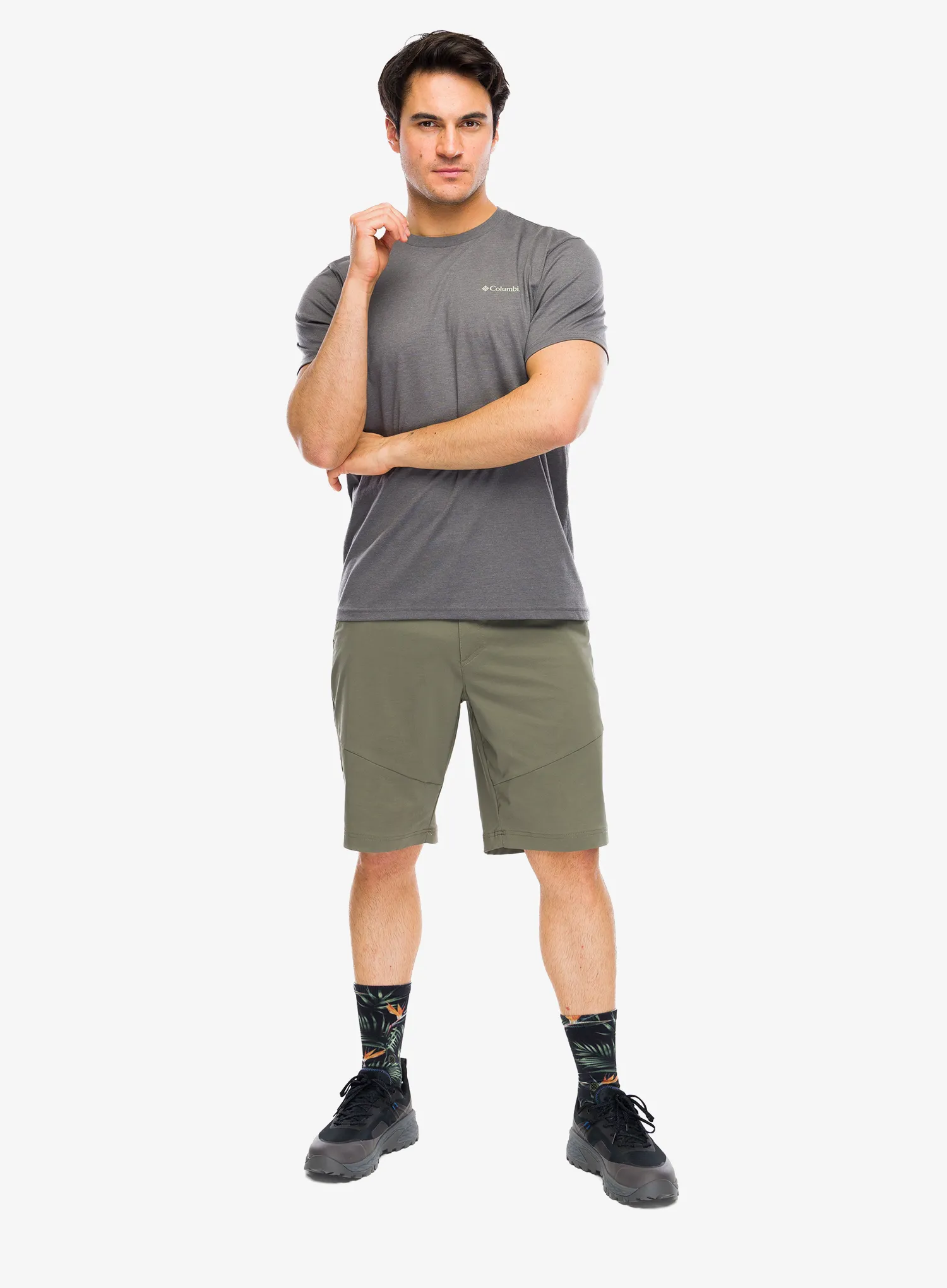 Bavlněné tričko Columbia CSC Outdoor Back Graphic Tee - city grey heather/sunscape