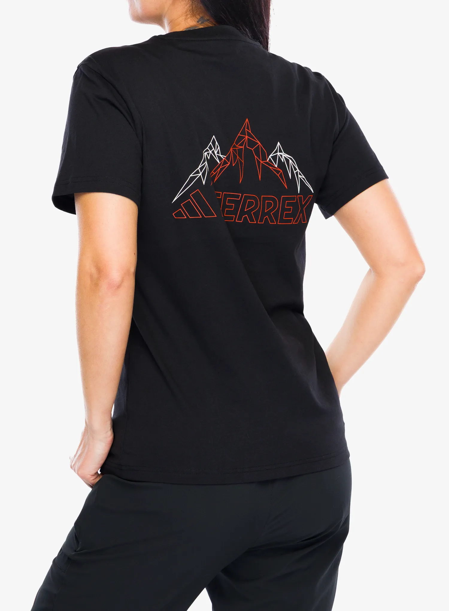 Bavlněné tričko dámské adidas TERREX Mountain Tee - black