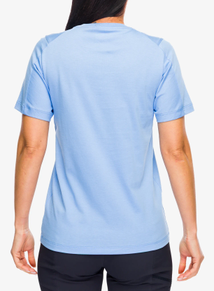 Bavlněné tričko dámské Arcteryx Kragg SL Cotton Emblem Crew SS - glacial