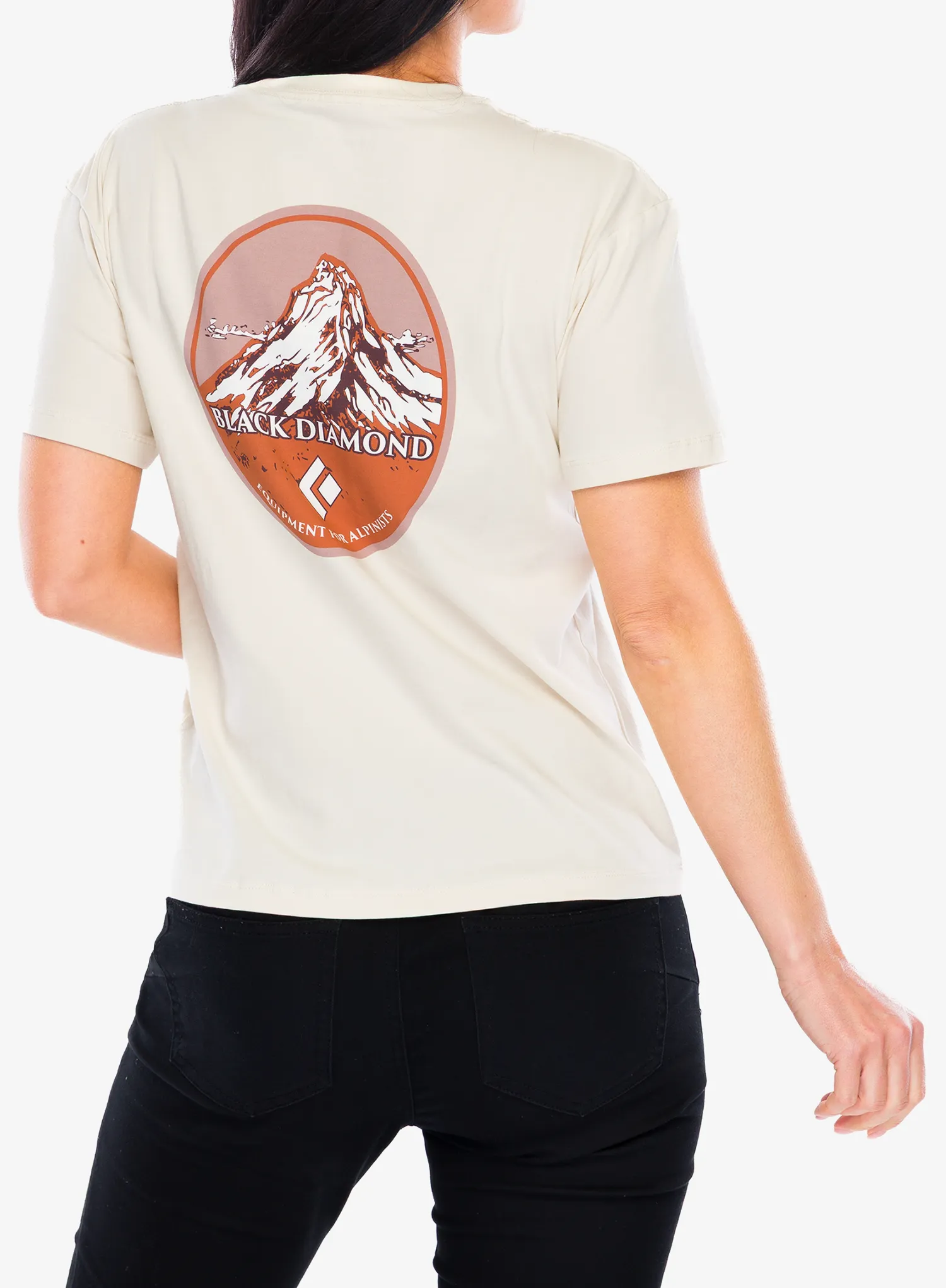 Bavlněné tričko dámské Black Diamond Heritage Badge SS Tee - off white