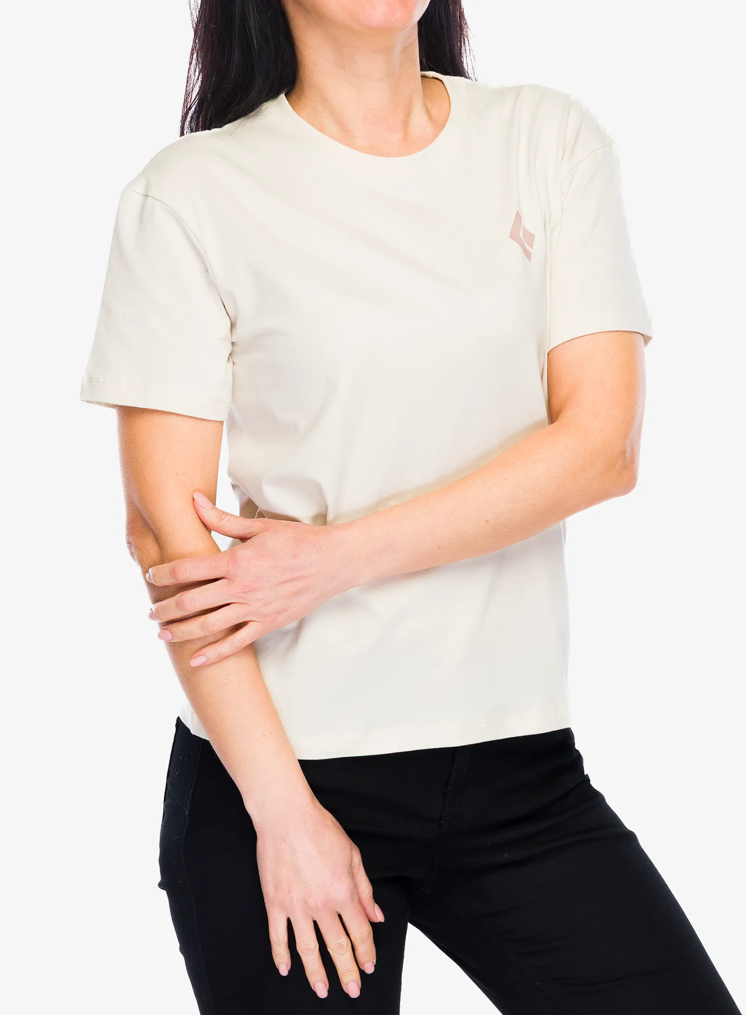 Bavlněné tričko dámské Black Diamond Heritage Badge SS Tee - off white