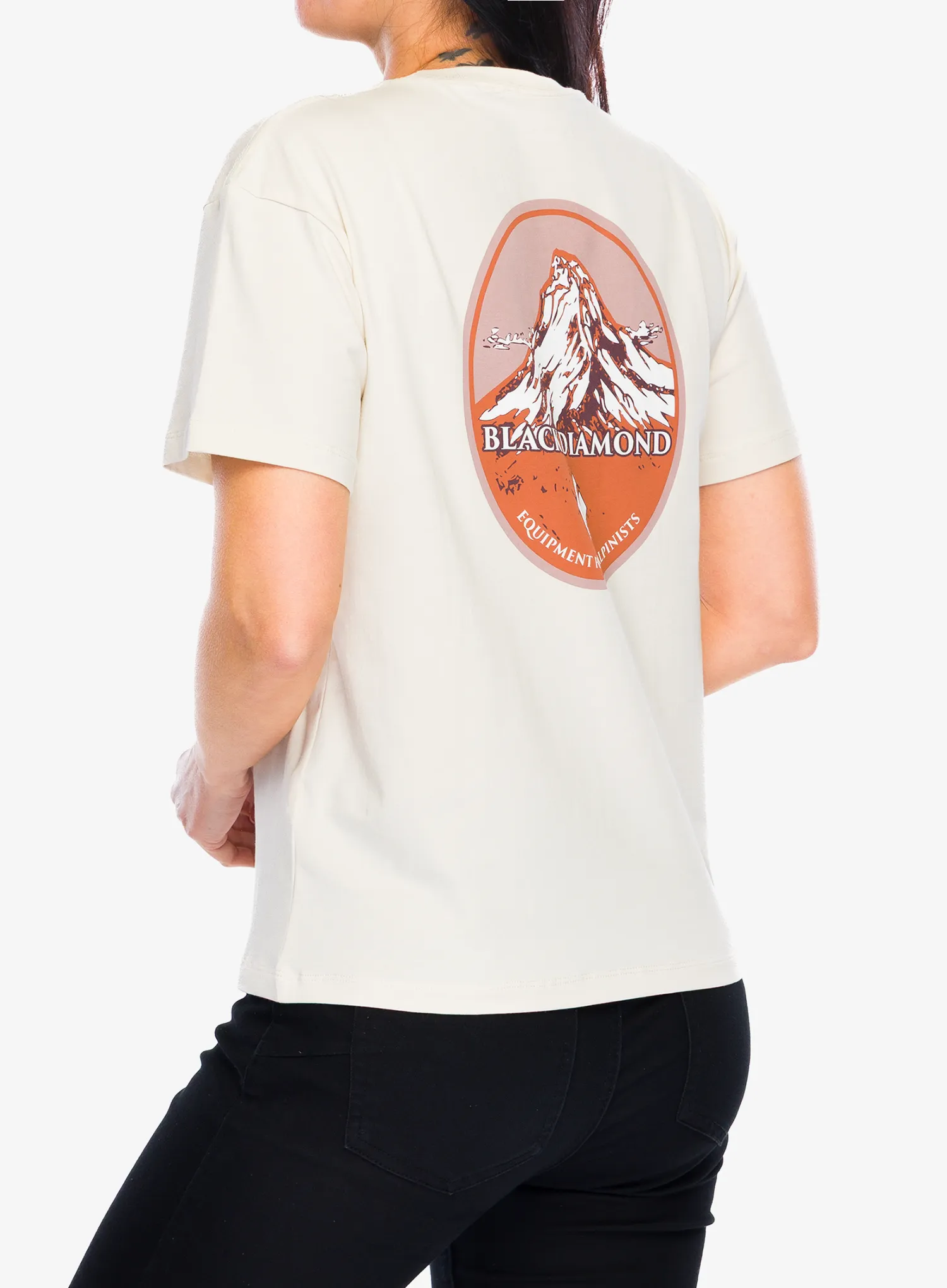 Bavlněné tričko dámské Black Diamond Heritage Badge SS Tee - off white