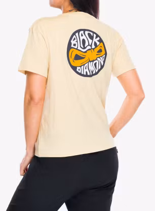 Bavlněné tričko dámské Black Diamond Rope Badge SS Tee - white oak