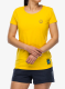 Bavlněné tričko dámské La Sportiva Climbing on the Moon T-Shirt - yellow/violet