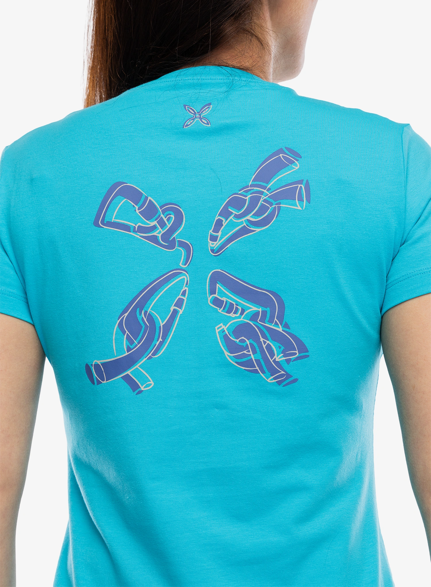Bavlněné tričko dámské Montura Knots T-Shirt - turquoise
