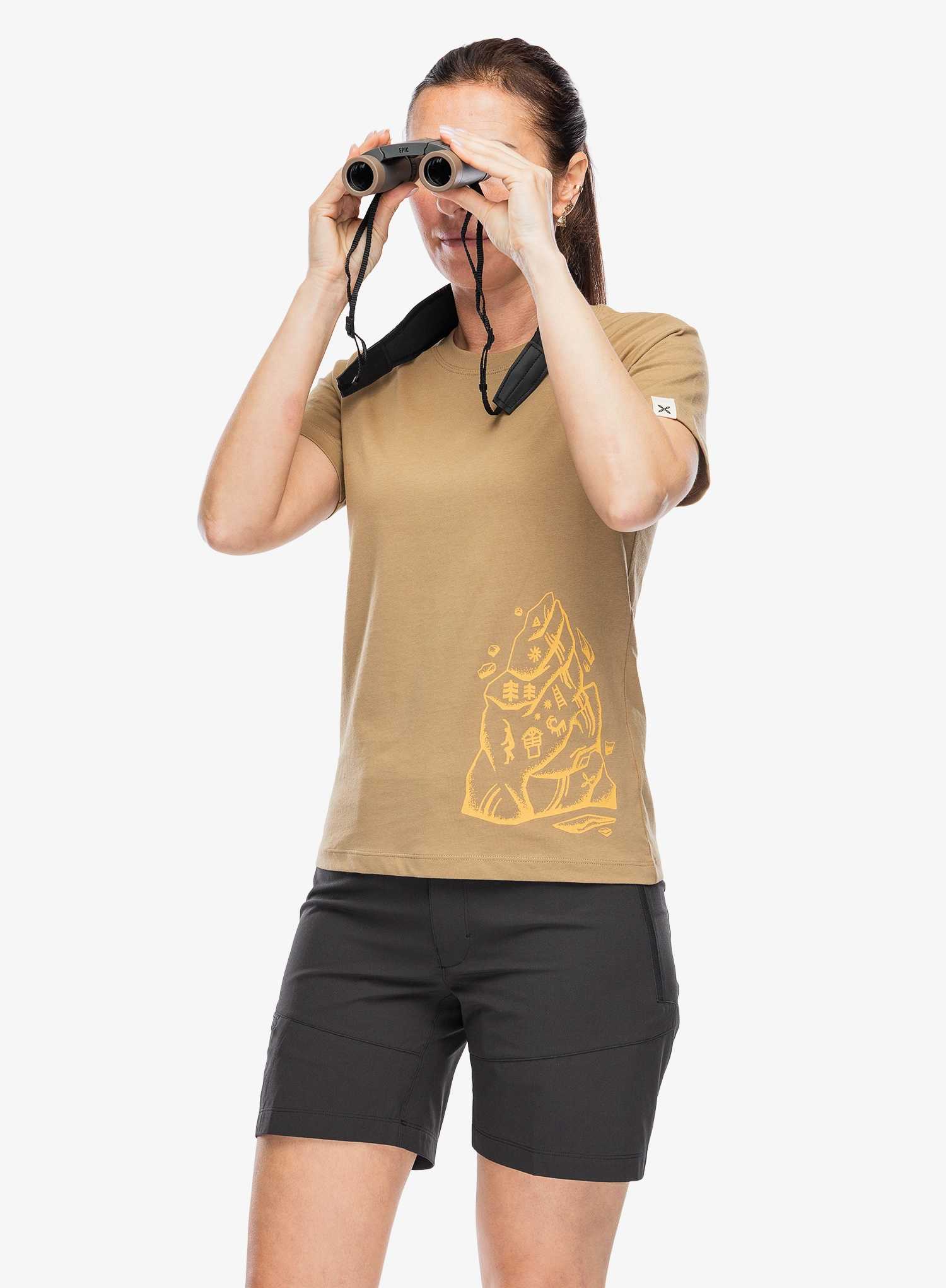 Bavlněné tričko dámské Montura Spire T-Shirt - beige desert 