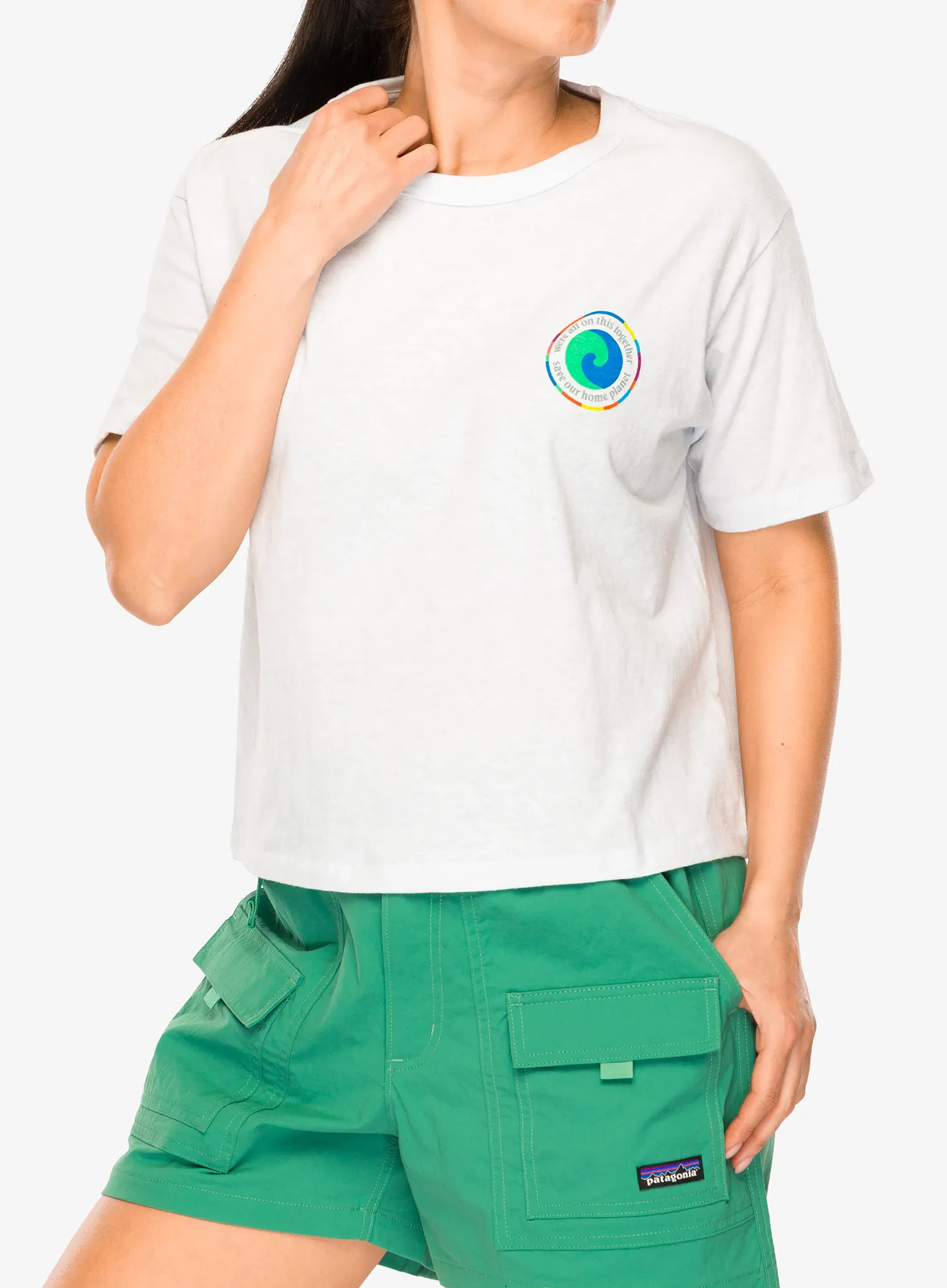 Bavlněné tričko dámské Patagonia Unity Fitz Easy Cut Responsibili-Tee - white