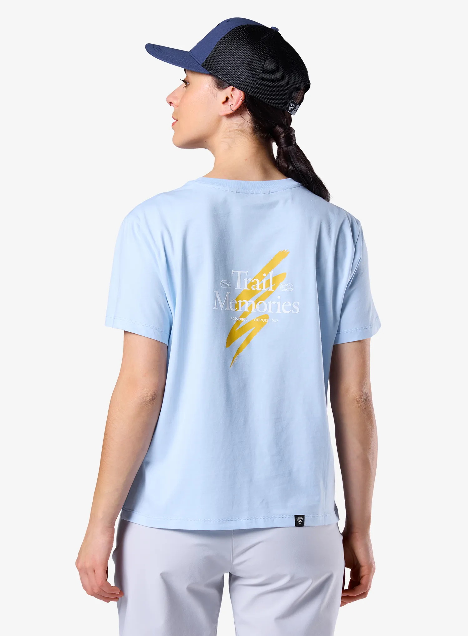 Bavlněné tričko dámské Rossignol Graphic Waterfall Tee - blue aura
