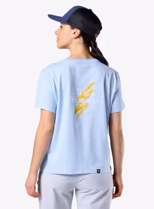 Bavlněné tričko dámské Rossignol Graphic Waterfall Tee - blue aura