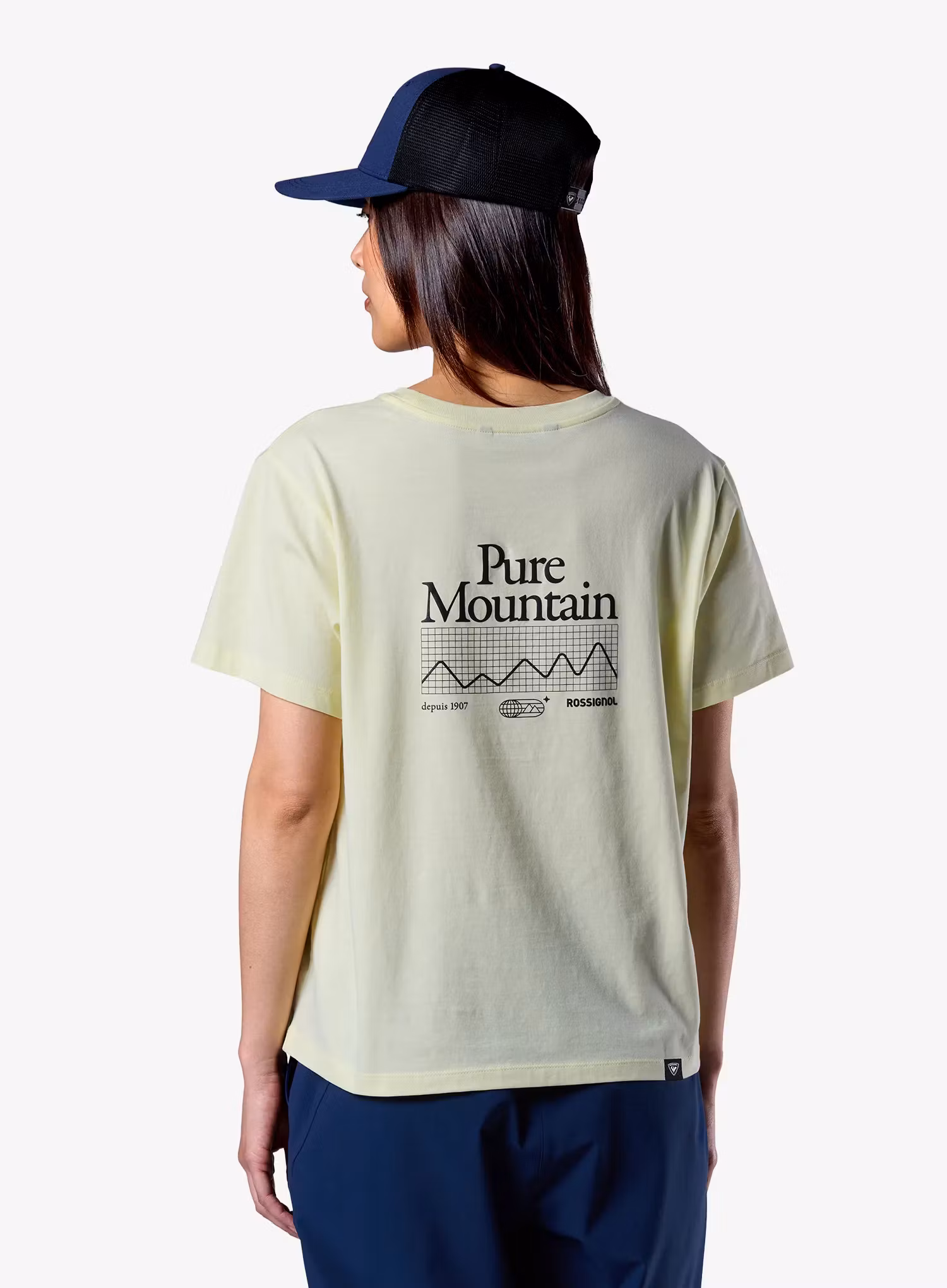 Bavlněné tričko dámské Rossignol Graphic Waterfall Tee - wax yellow