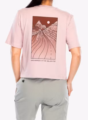 Bavlněné tričko dámské Salewa Eagle Sunset Loose T-Shirt - zephyr