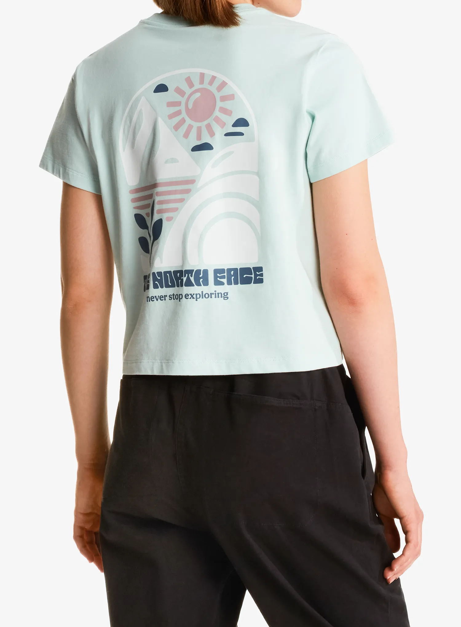 Bavlněné tričko dámské The North Face Sun Regular SS Cutie Tee - opal frost