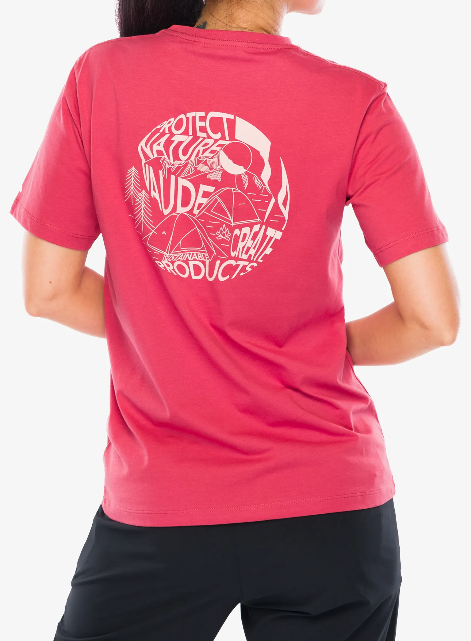 Bavlněné tričko dámské Vaude Spirit T-Shirt II - brick