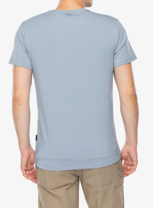 Bavlněné tričko Dovre O-neck Bamboo Viscose T-shirt - light blue