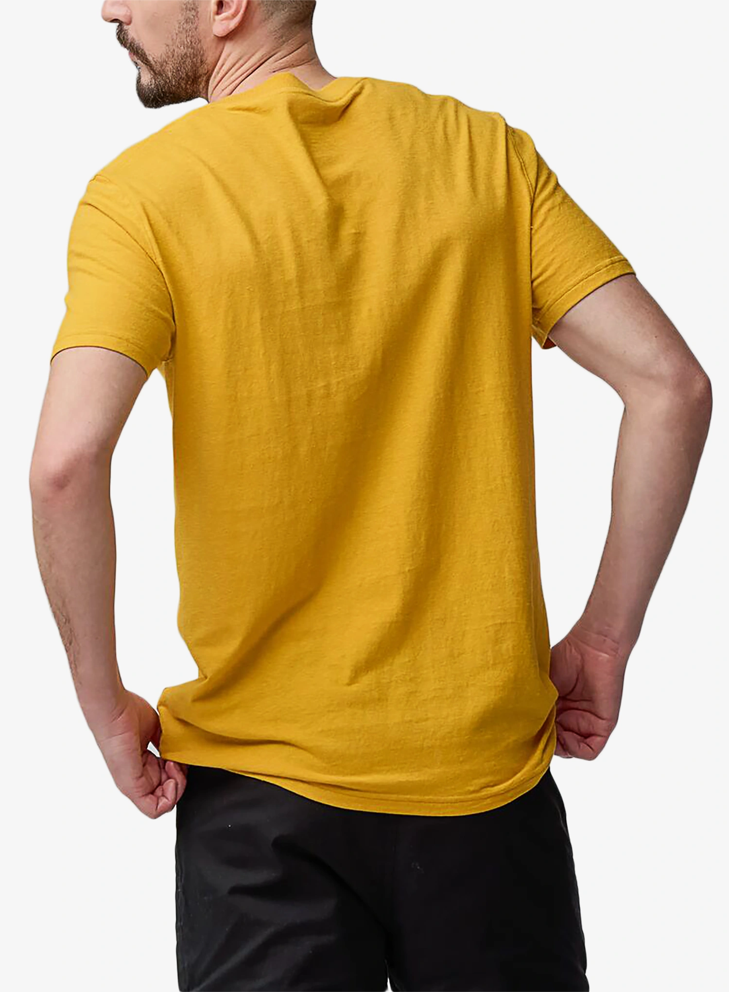 Bavlněné tričko Fjallraven Hemp Blend Out Here T-shirt - ochre