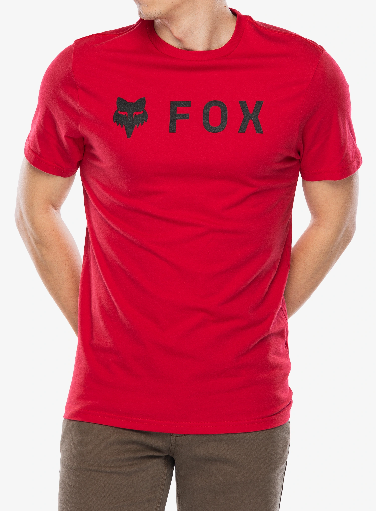 Bavlněné tričko Fox Absolute SS Prem Tee - flame red