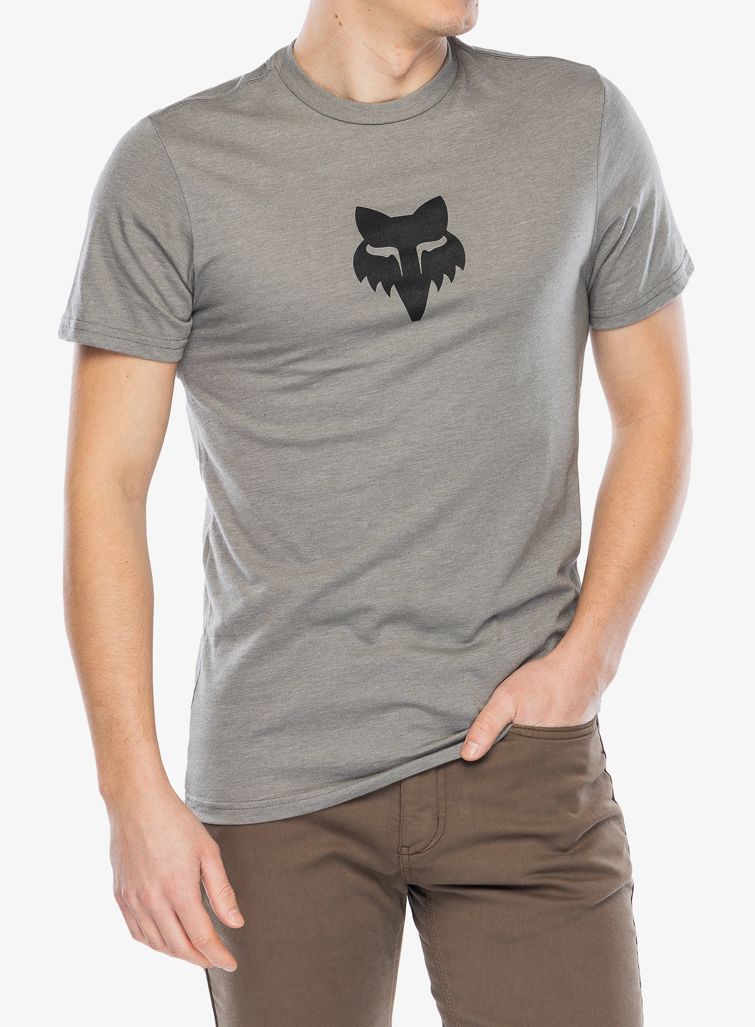 Bavlněné tričko Fox Head SS Prem Tee - heather graphite