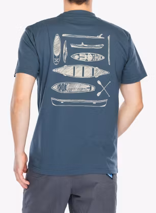 Bavlněné tričko Kavu Paddle Out - orion blue