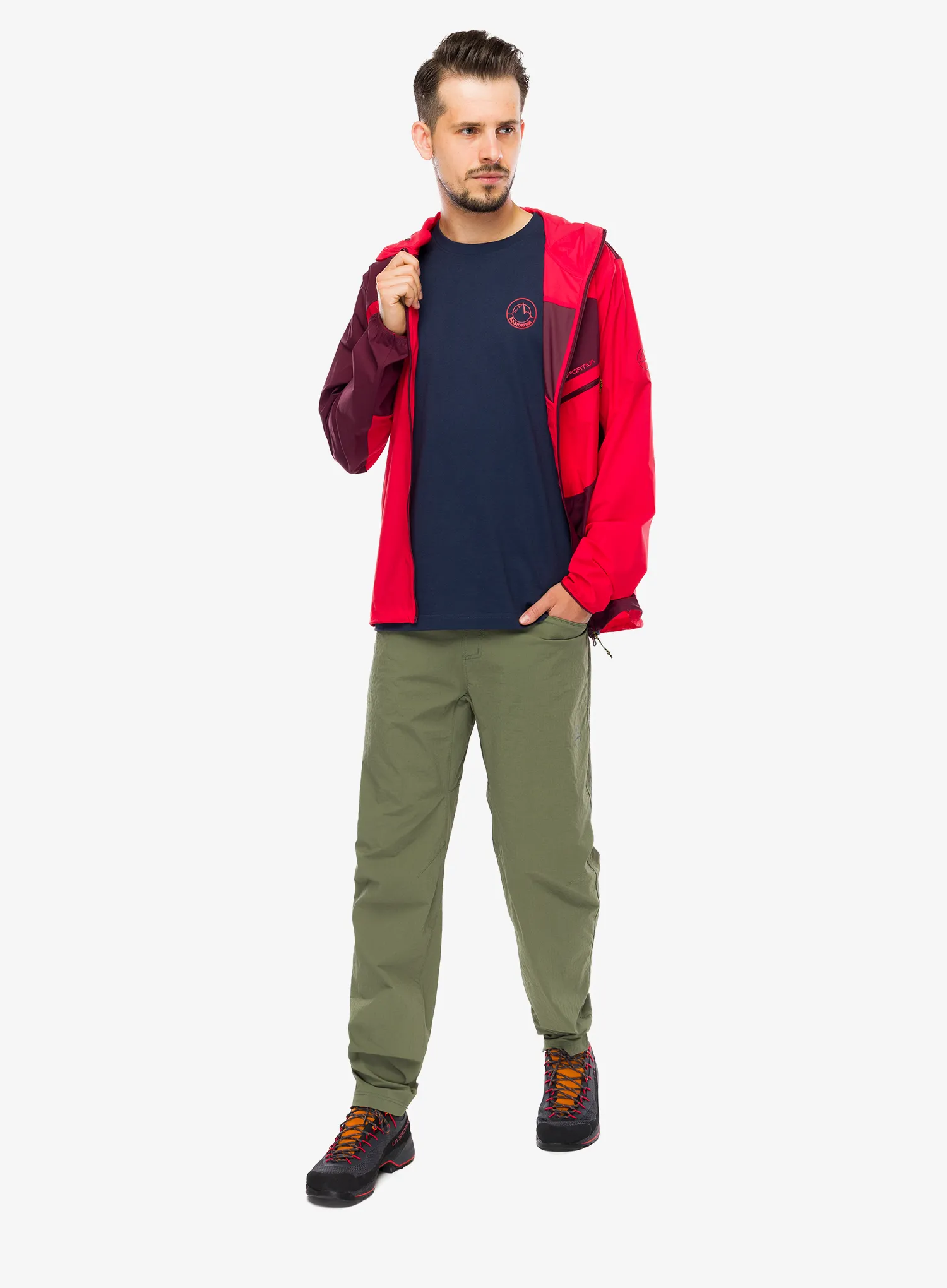 Bavlněné tričko La Sportiva Circle Logo T-Shirt - night sky/mountain red