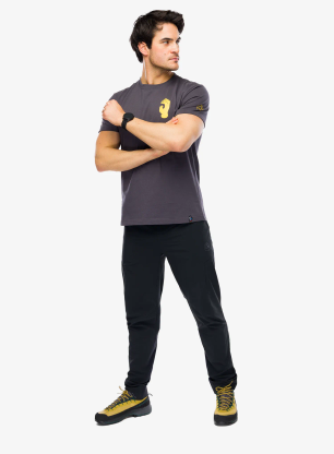 Bavlněné tričko La Sportiva Crimp - onyx/yellow